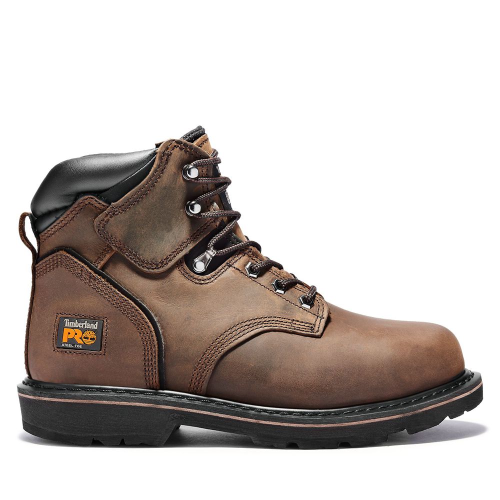 Botas de Trabajo Timberland Hombre Pro® Pit Boss 6" Steel Toe Marrones - Chile ZHM-861237